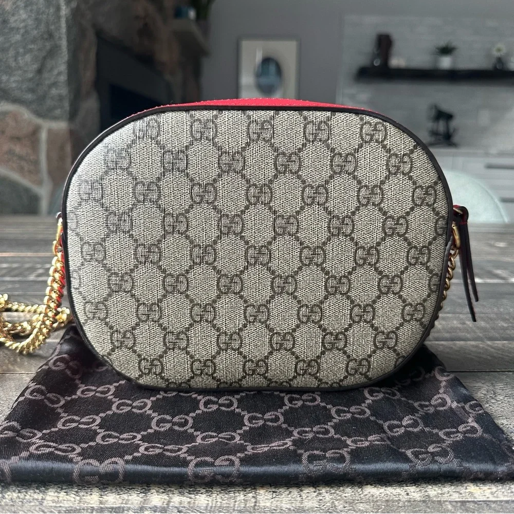 🐍Gucci🐍 Limited Edition GG Supreme Snake♥️Heart Bag - Picture 3 of 12